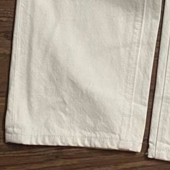 White High Rise Denim Pants - Picture 3 of 4